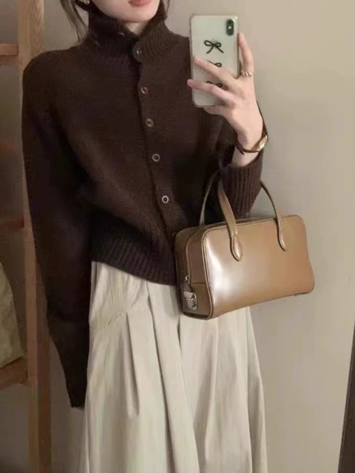 Wool Coat Peacoat - Cárdigan de punto de Cachemira corta