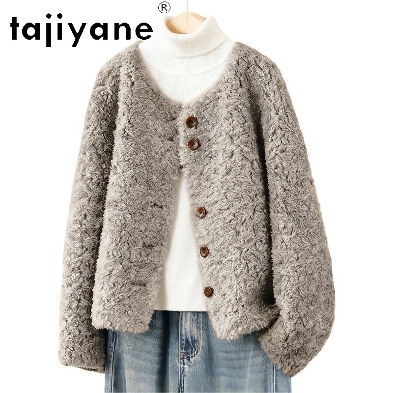 TAJIYANE Abrigo de Piel Autént - Wool Coat Peacoat reseña y precio