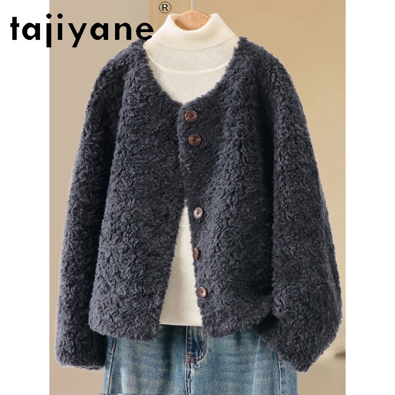 TAJIYANE Abrigo de Piel Autént - Wool Coat Peacoat reseña y precio