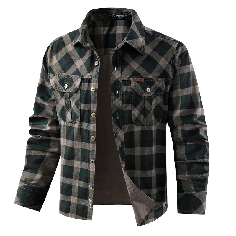Camisas informales a cuadros p - Flannel Shirt Lined reseña y precio